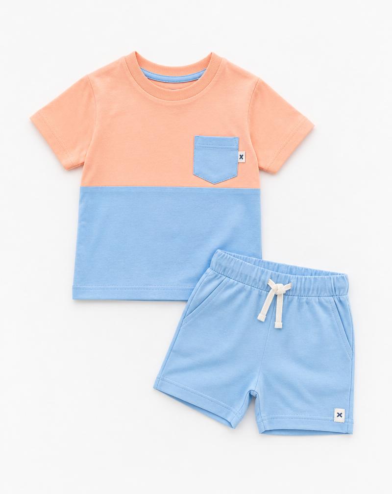 Color Block Tee Set